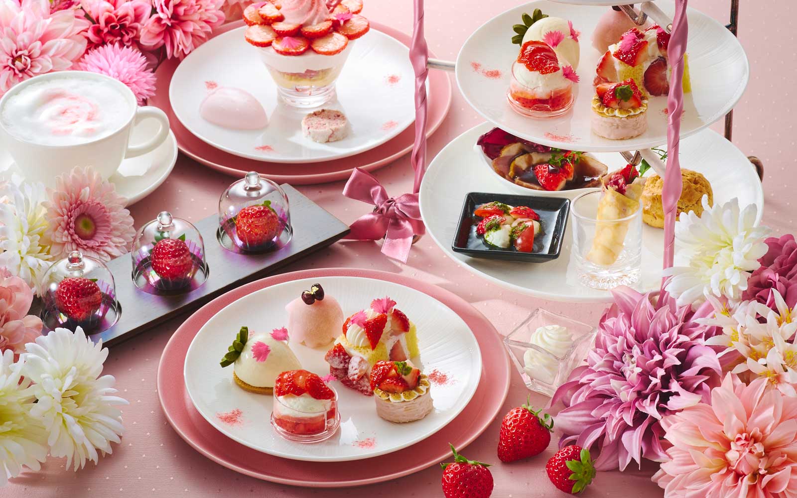 苺アフタヌーンティーセット イメージ