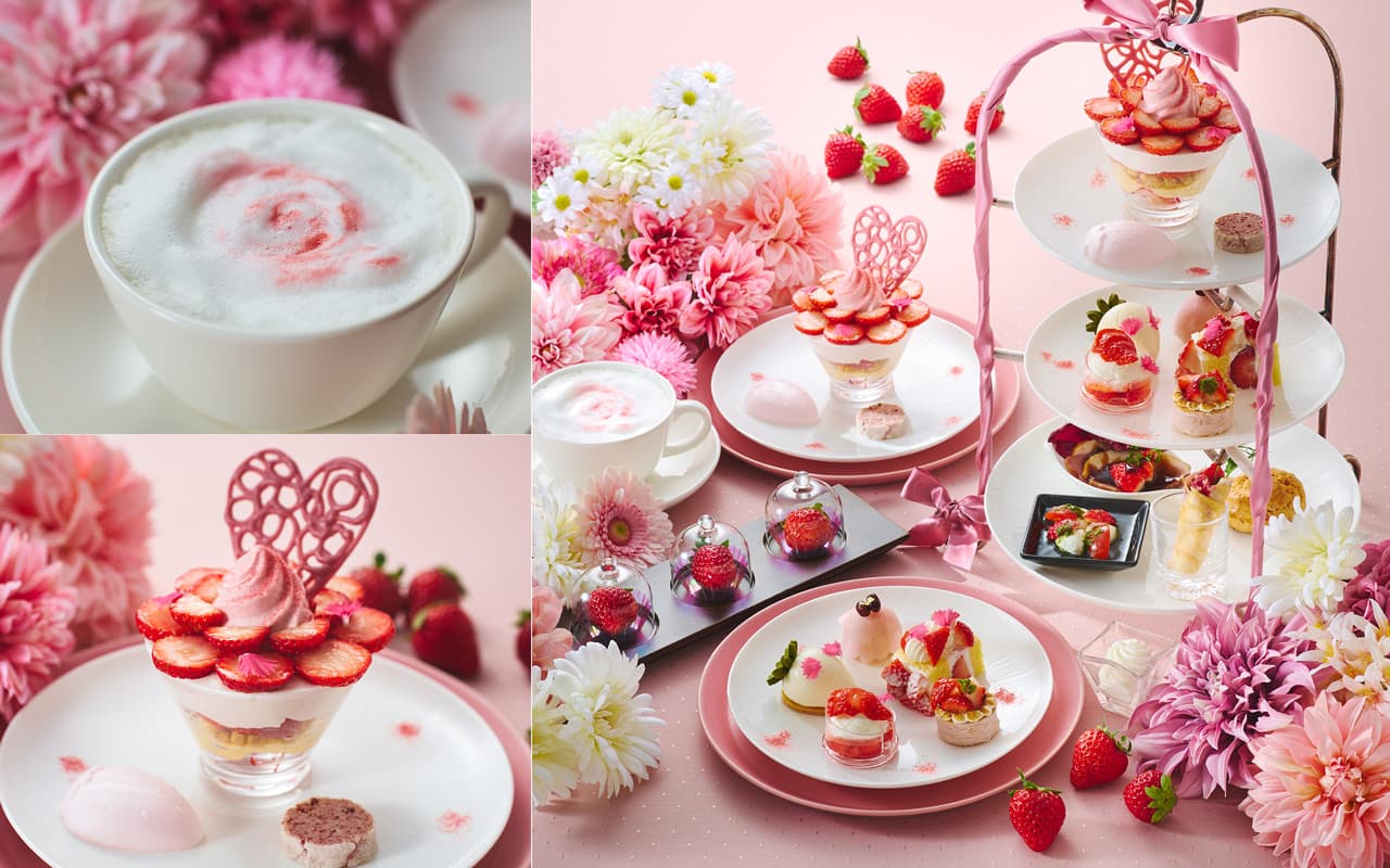 苺アフタヌーンティーセット