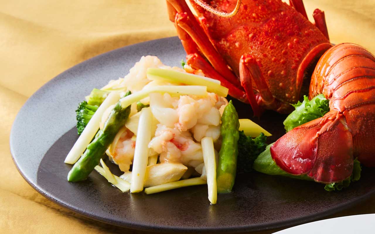 活け国産イセ海老のあっさり炒め