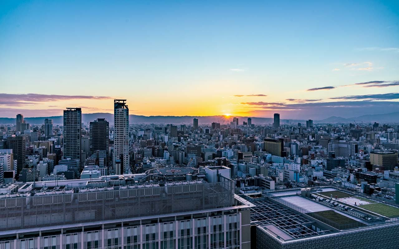 ホテル最高層客室フロア・ニッコープレミアムフロアからの眺望