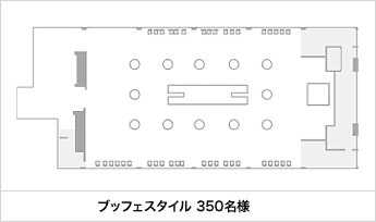 ビュッフェスタイル 350名様