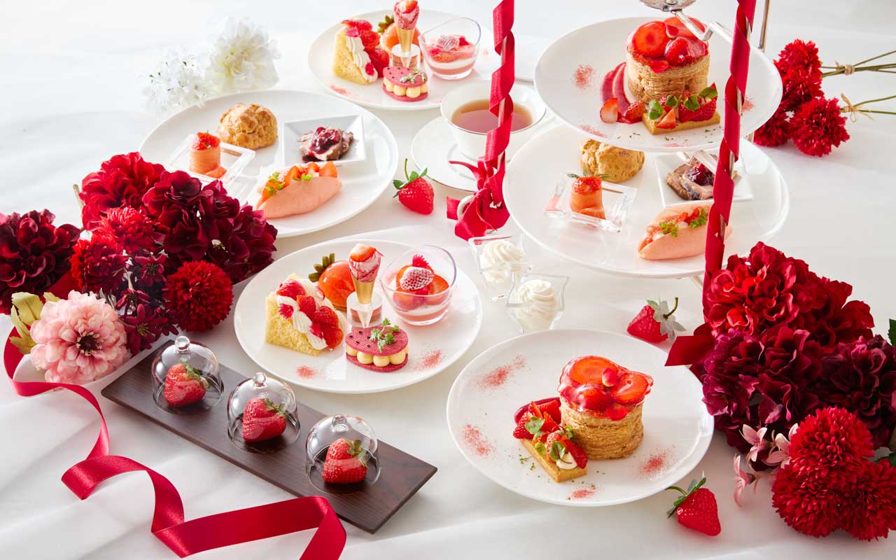 苺アフタヌーンティーセット