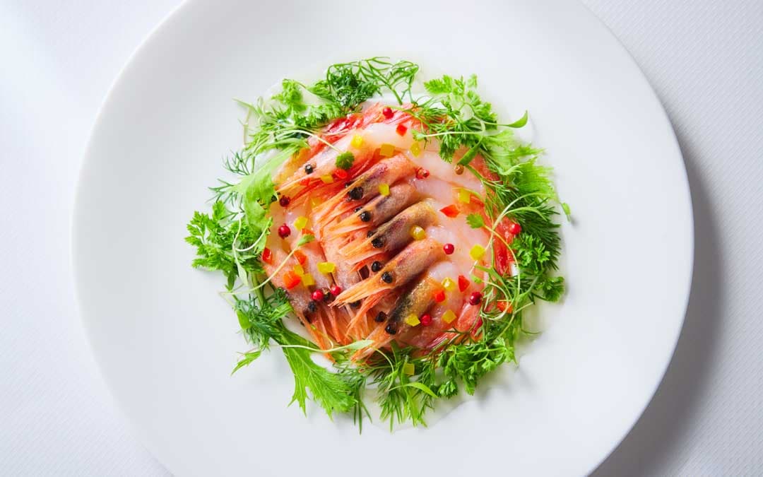 秋の収穫祭ブッフェイメージ 関西 甘海老の檸檬オイルマリネ