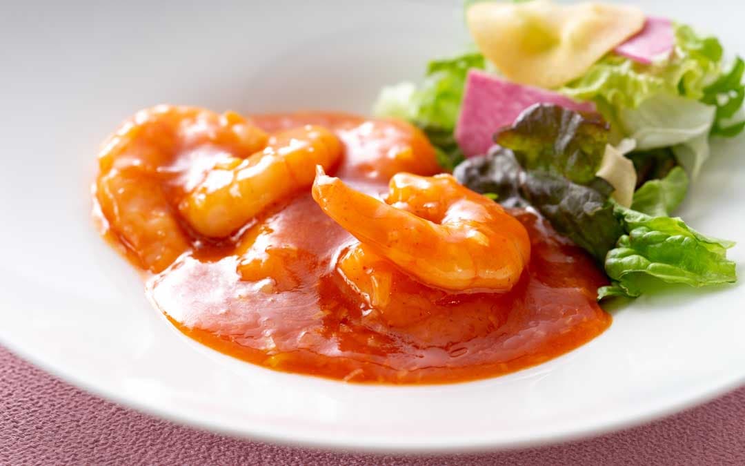 中国料理 桃李 海老のチリソース